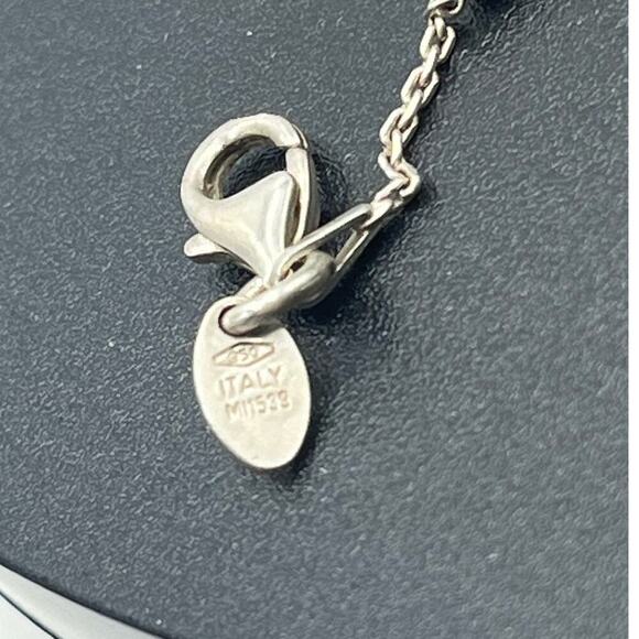 Signed Fine Sterling Silver 950 Large Bracelet or Small Anklet 2.44 grams, 9" - Picture 9 of 11